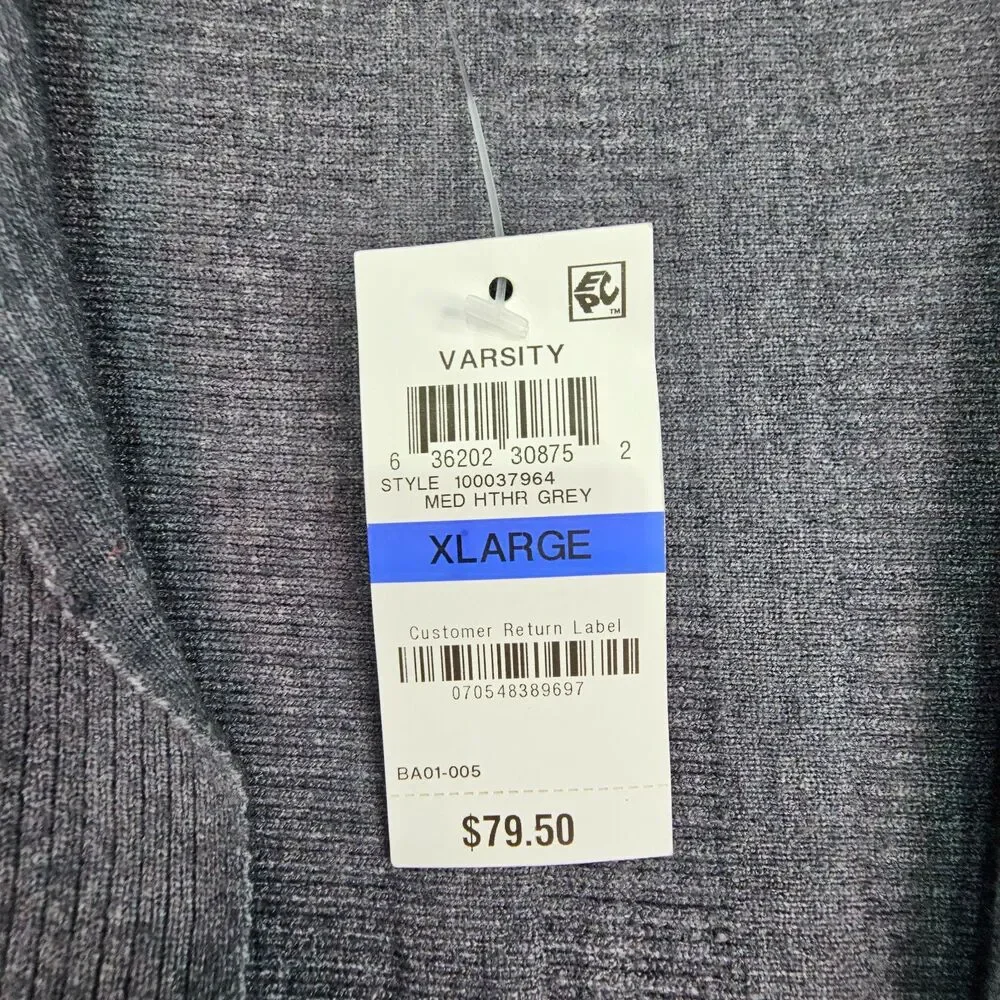 INC Cardigan Womens XL Gray Draped Handkerchief Hem Open Front NWT